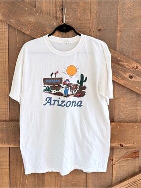 Anvil White T-Shirt with Arizona print